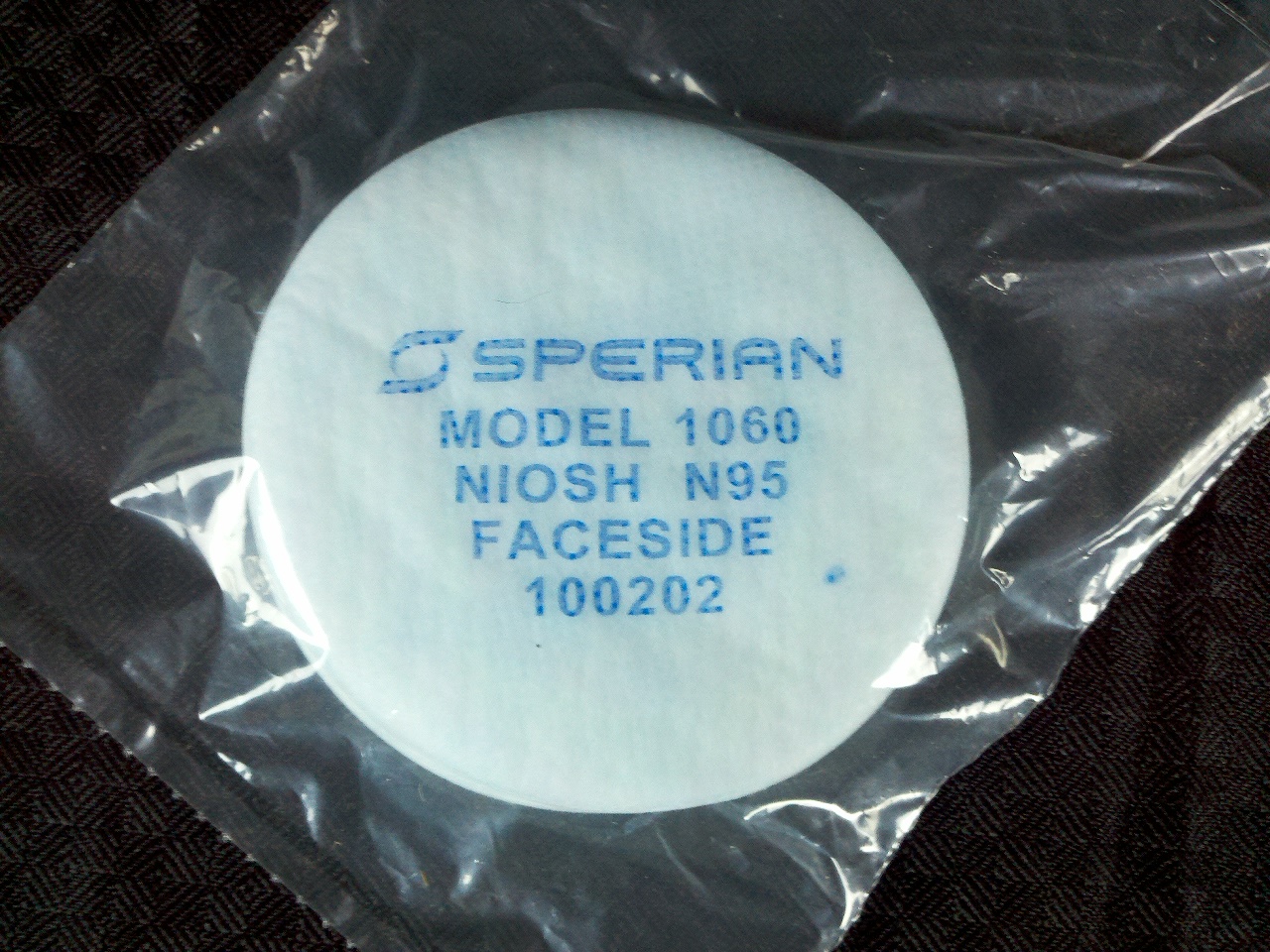 Box of 25 Pair Sperian Model 1060 NOISH N95 100202 Replacement Filters