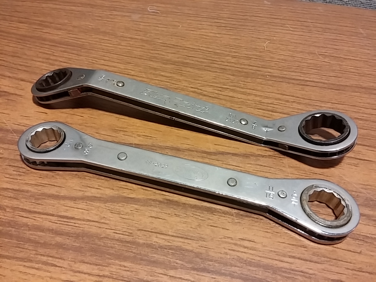 2 Vintage Ratchet Wrenches Blue Point RAY2428 Bonney RB2022