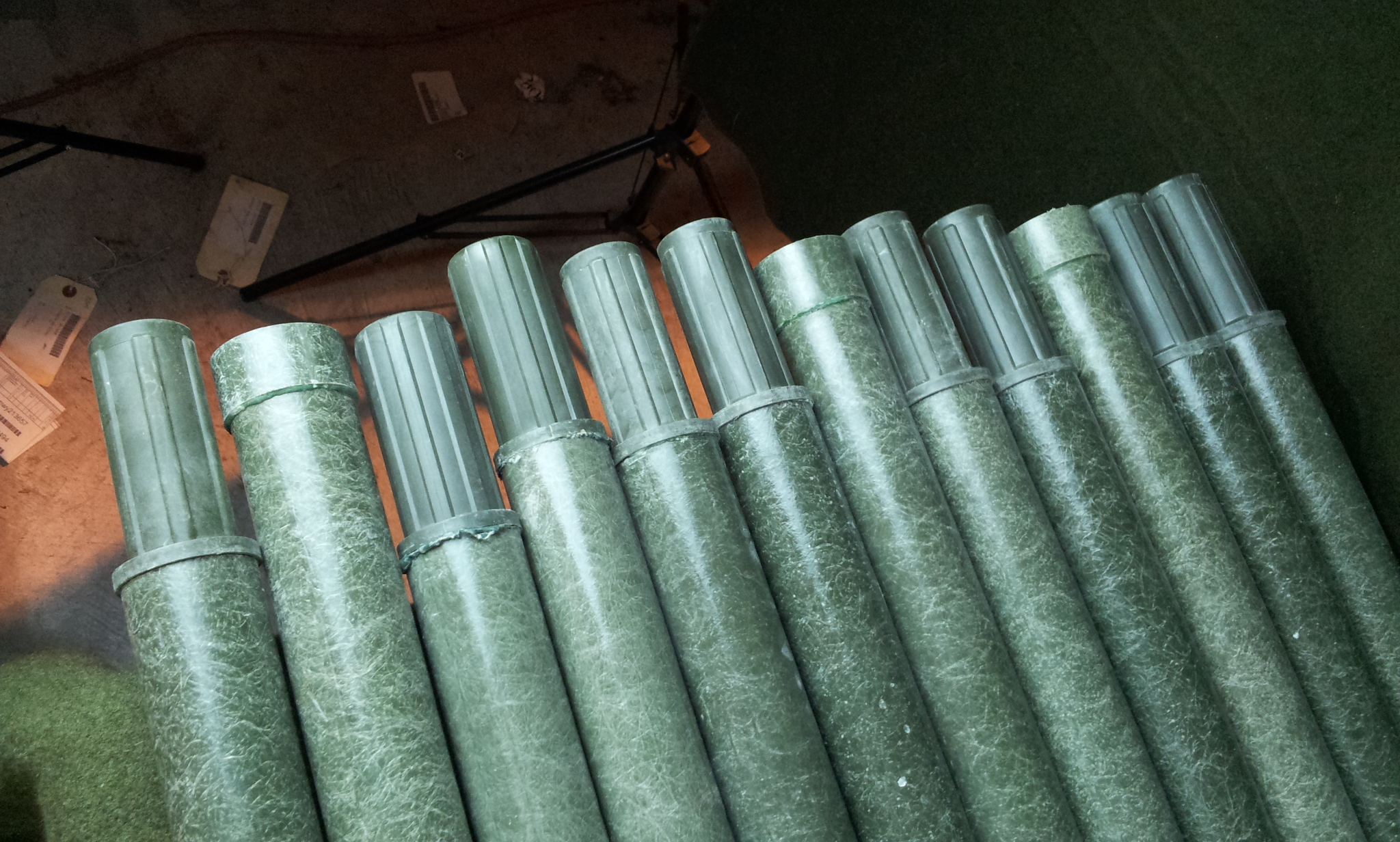 12 4' Fiberglass Stacking Antenna Mast Poles With Bag Stakes & User