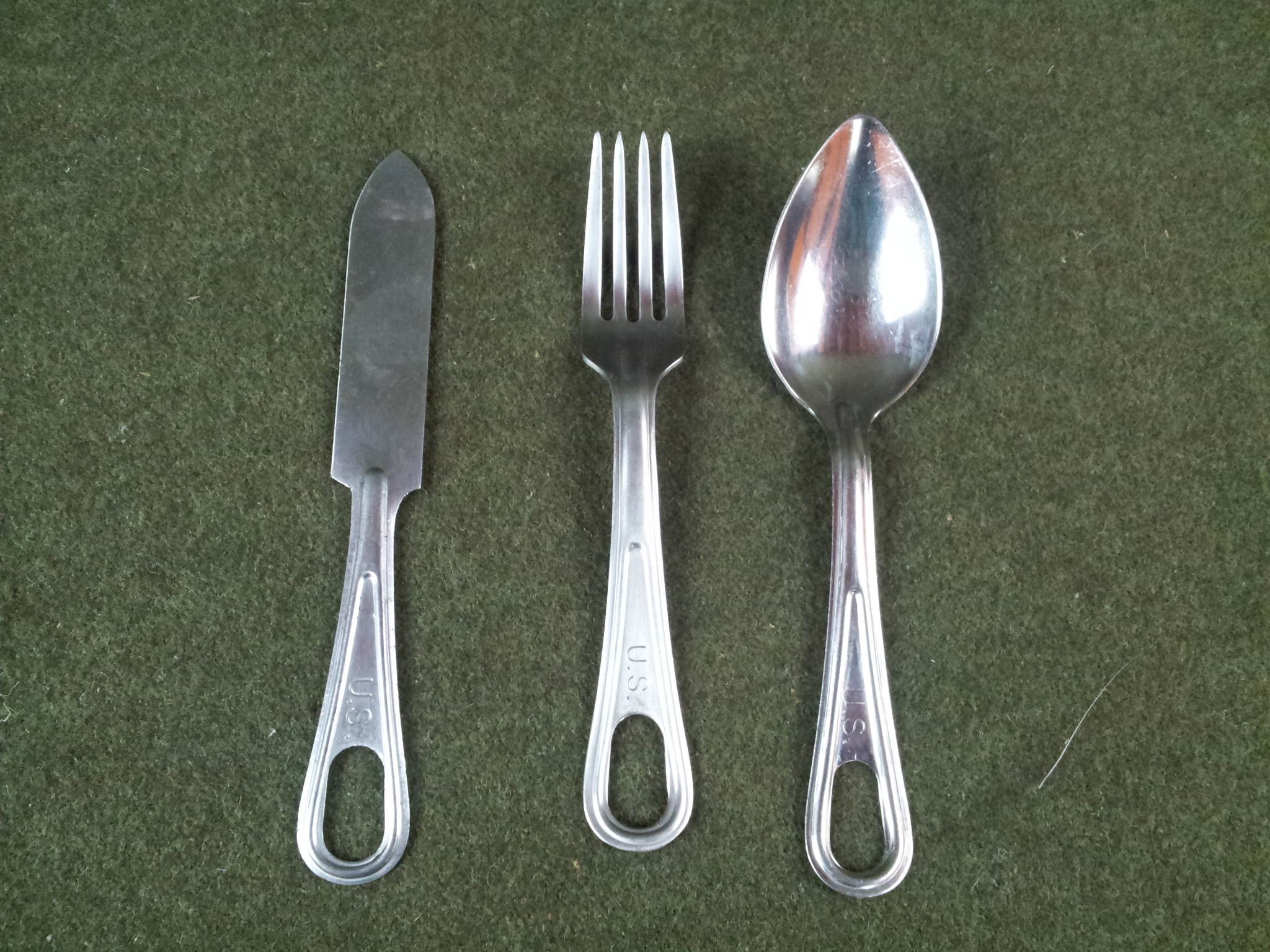 U.S. Military Mess Kit Utensils Knife, Fork, Spoon eBay